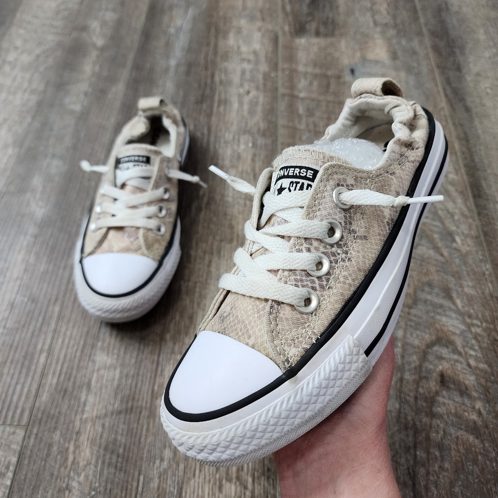 Converse All Star Shoreline Low Top, Snake Printed Shoes, Women's Size 5
